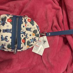 Loungefly Disney Parks Stitch Summer Floral Tropical Belt Bag Wristlet