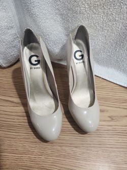 G by Guess Nude Patent Leather Pumps