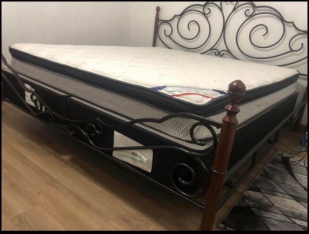 King size bed frame and mattress