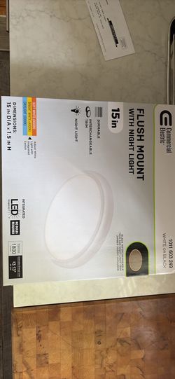 Commercial Electric 15” LED Flush Mount Ceiling Light
