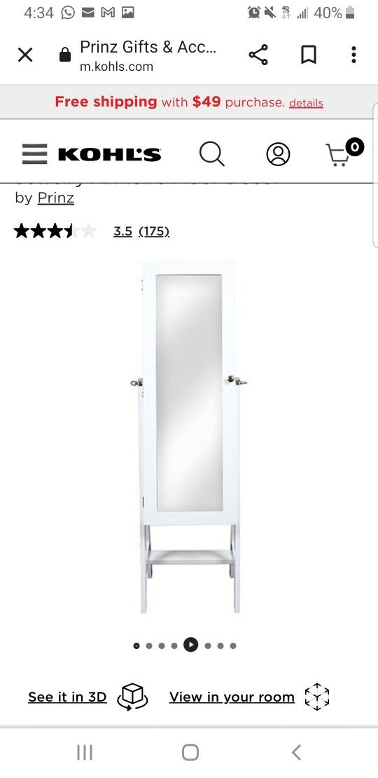 Mirror Jewelry Armoire All Jelwery Included