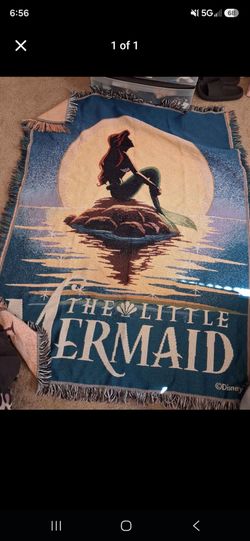 Disney The Little Mermaid Woven Tapestry Throw Blanket