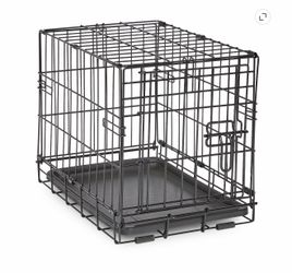 Foldable 18" Wire Crate for Dogs with Divider and Leak-Proof Tray
