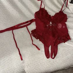 Avidlove Teddy Red Lace Lingerie Set