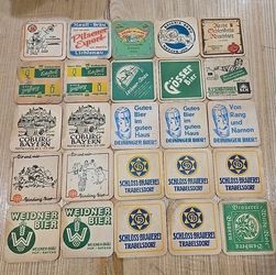 Lot of 25 German Beer Mats 1980s Coasters Vintage