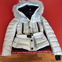 Moncler Beverly Giubbotto Down Coat W Fur Womens 2 Small
