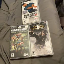 PSP Tiger Woods Marvel And Pirates Of The Caribbean 