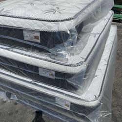 🌟✨Mattress New Pillow Top All Sizes ✨🌟 ☑️ 12” inches tall 🟦All sizes 🛏💤 🟠Queen sizes $200 🟡Full sizes $180 🟢Twin sizes $150 🔵Cal king $330 🟣