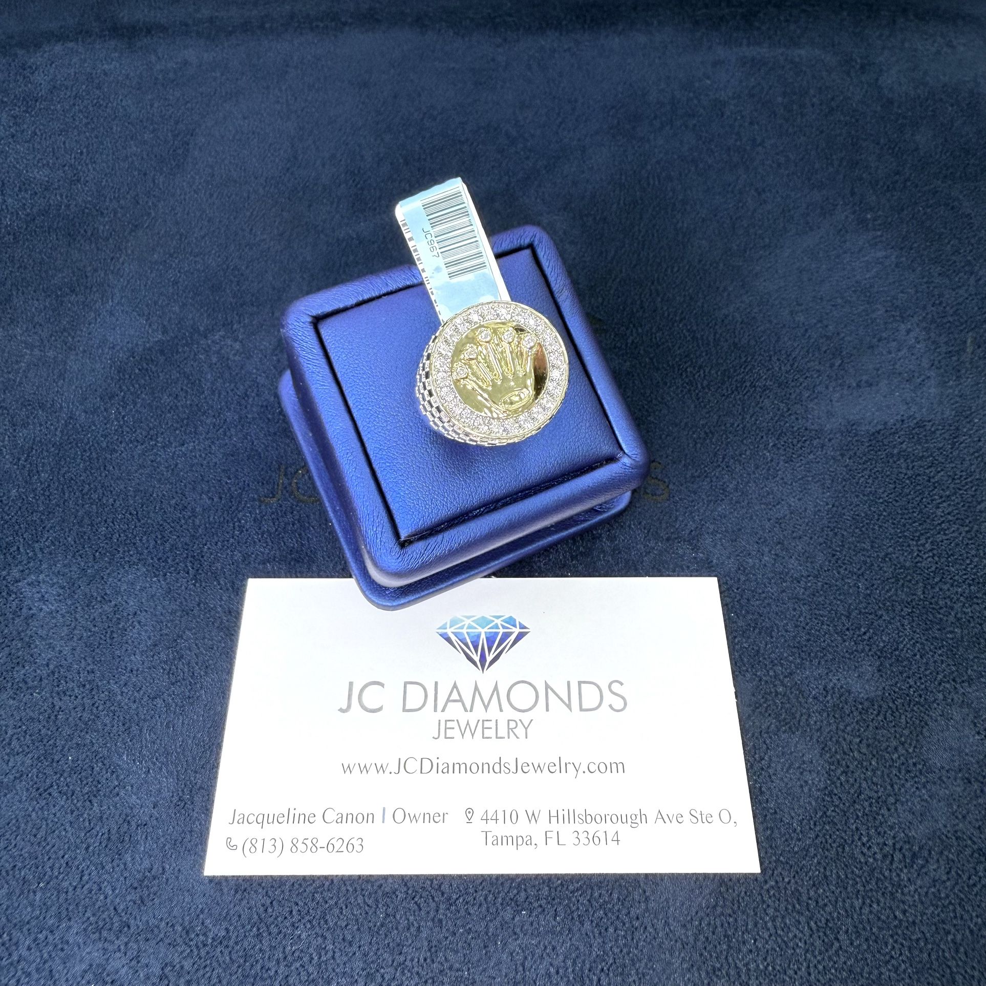 Ring Men 1ok Gold Diamonds Real 