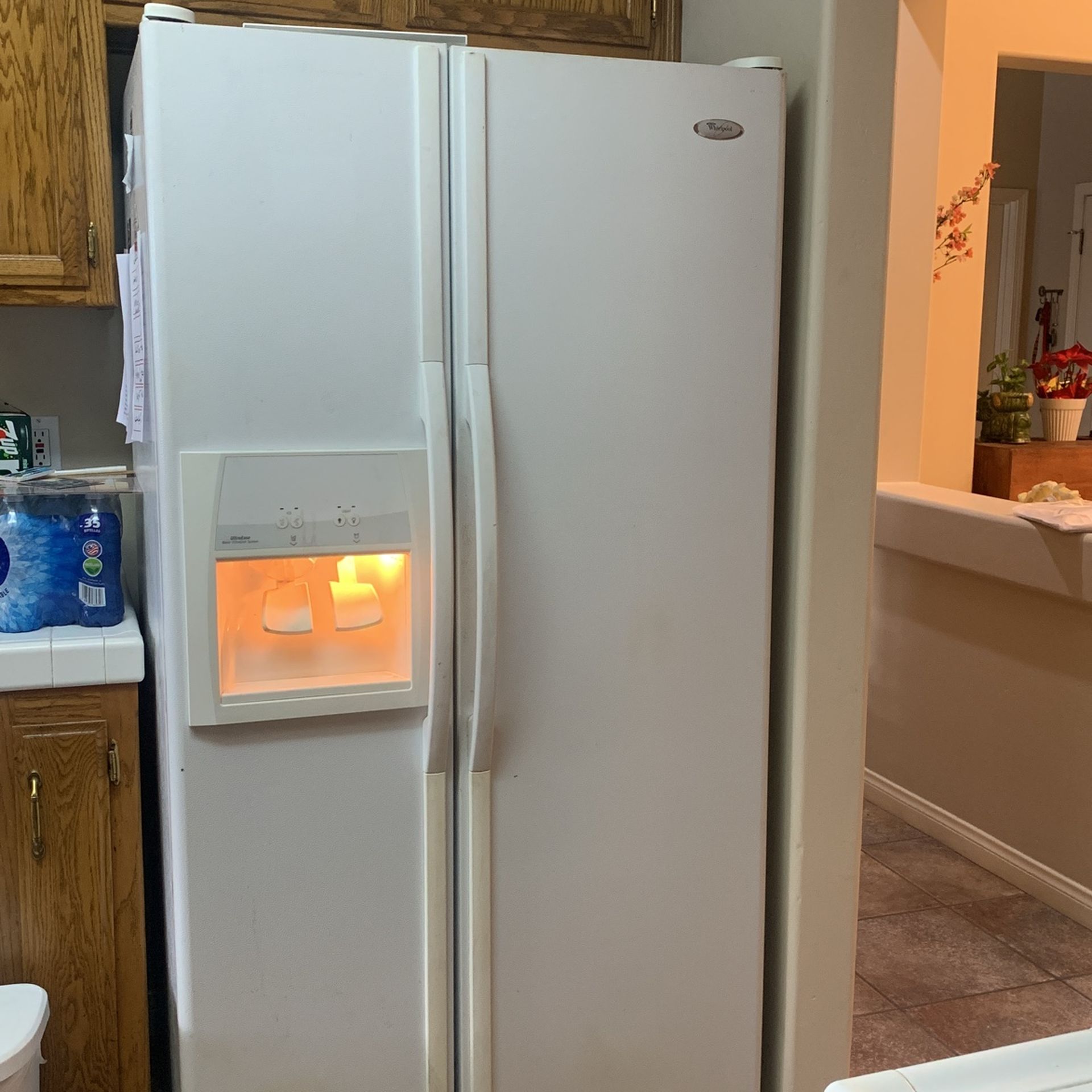 Refrigerator And A Freezer Side-By-Side Beautiful