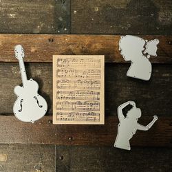 Wonderful Music Stamp & 3 Die Set