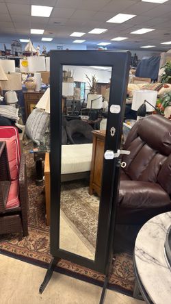Floor mirror, jewelry box