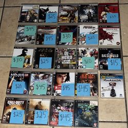 PlayStation 3 Video Game PS3 Selling Individually Collection