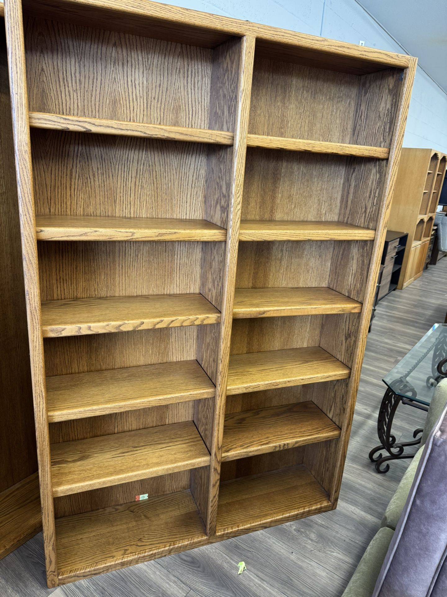 (Only One available) Double-Sided Bookshelf with Adjustable Shelves