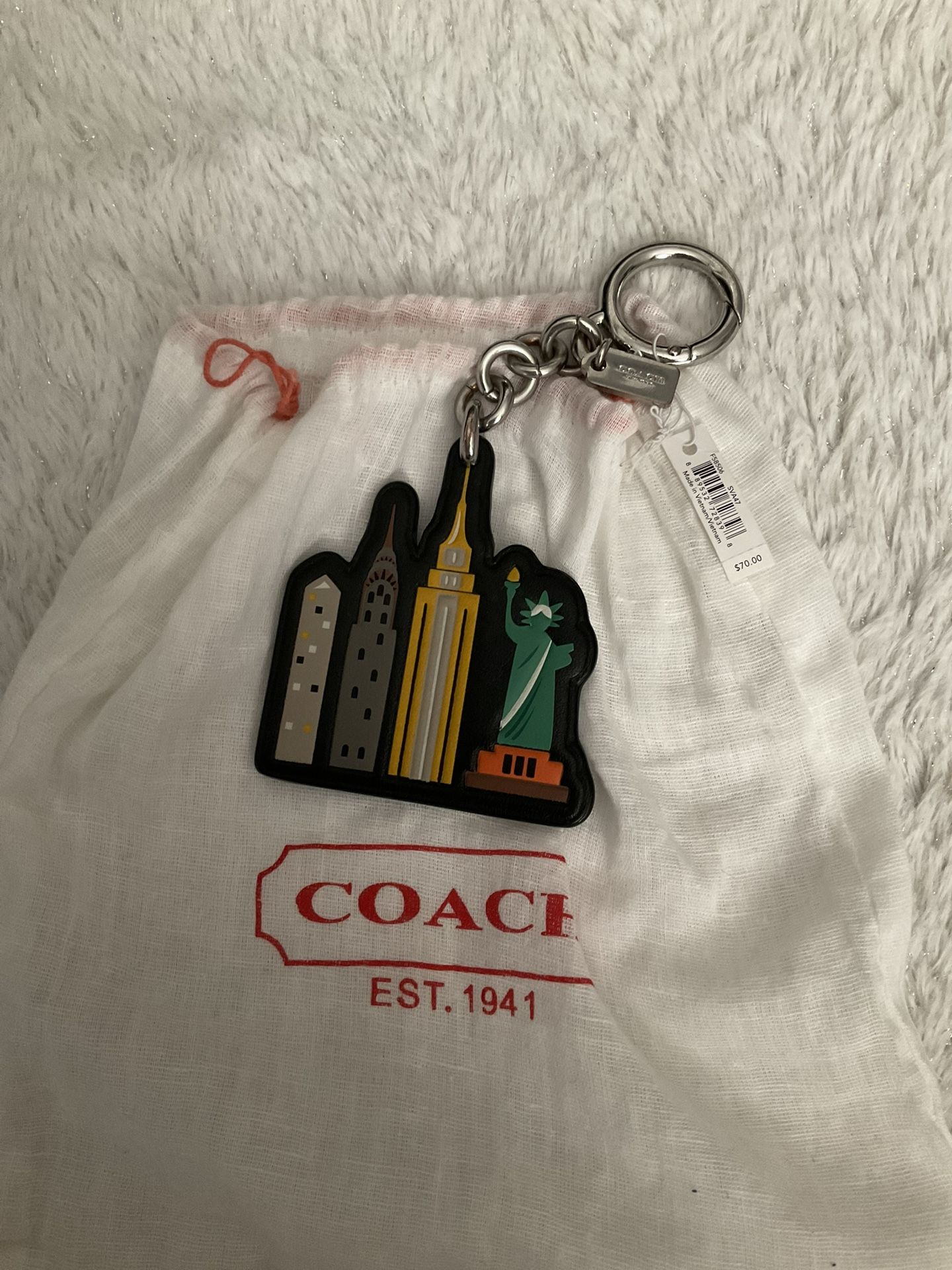 Coach NYC Sky Line Key Chain/Purse Charm