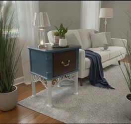 Beachy blue nightstand/end table