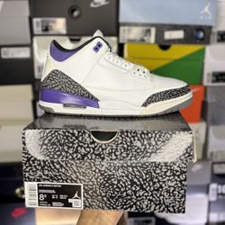 Size 8.5M - Jordan 3 “Dark Iris”