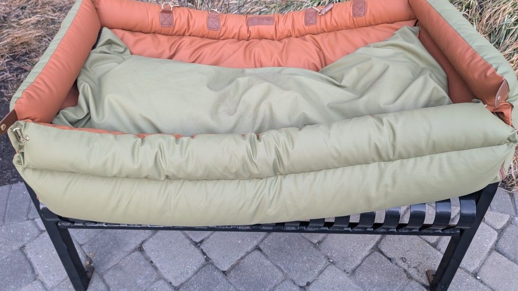 Large Deluxe Faux Leather Dog Car Seat Booster Bed