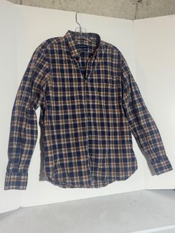 Massimo Dutti casual fit plaid button down long sleeve Large