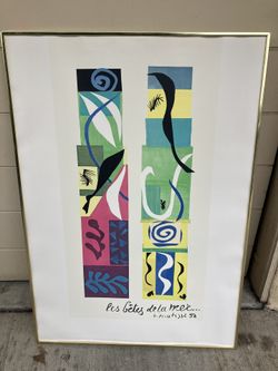 28x 40 Vintage Henri Matisse "Beasts of the Sea" Large Museum Print