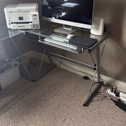 Corner Desk With Glass Top