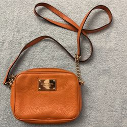 Michael Kors orange chain crossbody