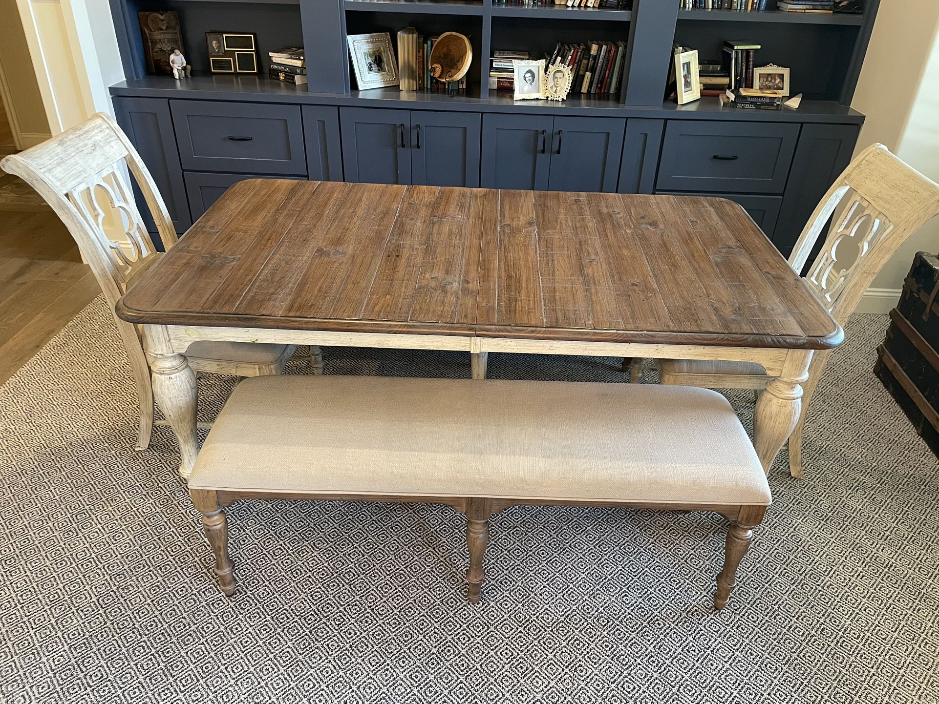 Dining Room Table With 2 Chairs & 2 Benches From Lazy Boy Furniture