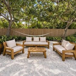 Handmade Outdoor Furniture Set with Pressure-Treated Wood- muebles hechos...