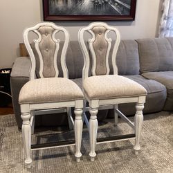 Solid Wood Counter/bar Stools Set Of 2