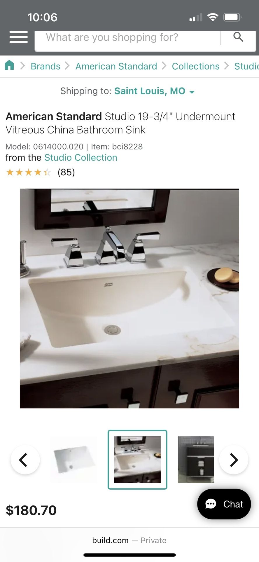 Brand new American Standard under-mount Sink