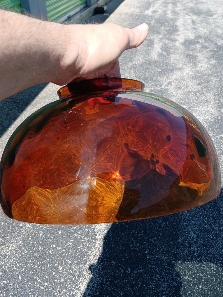 Antique Hammered Glass Light Globe