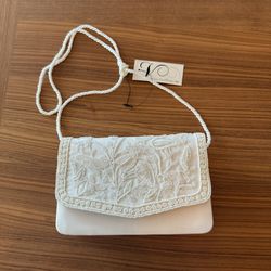 Vintage ivory Vanessa beaded bag