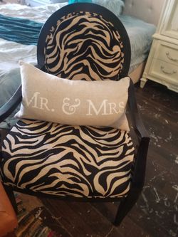 CUTE ZEBRA CHAIR AT PICKY PINCHERS 5912 54TH AVE N KENNETH CITY OPEN NOON TO 6PM
