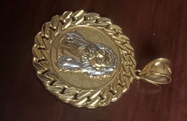10k gold Jesus pendant