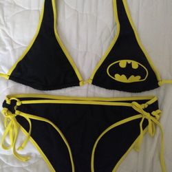New Two Piece Batman Bikini Size Large