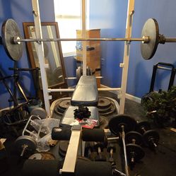 Complete home gym setup in good working condition. All equipment is standard 1”  excellent value- $950 OBO