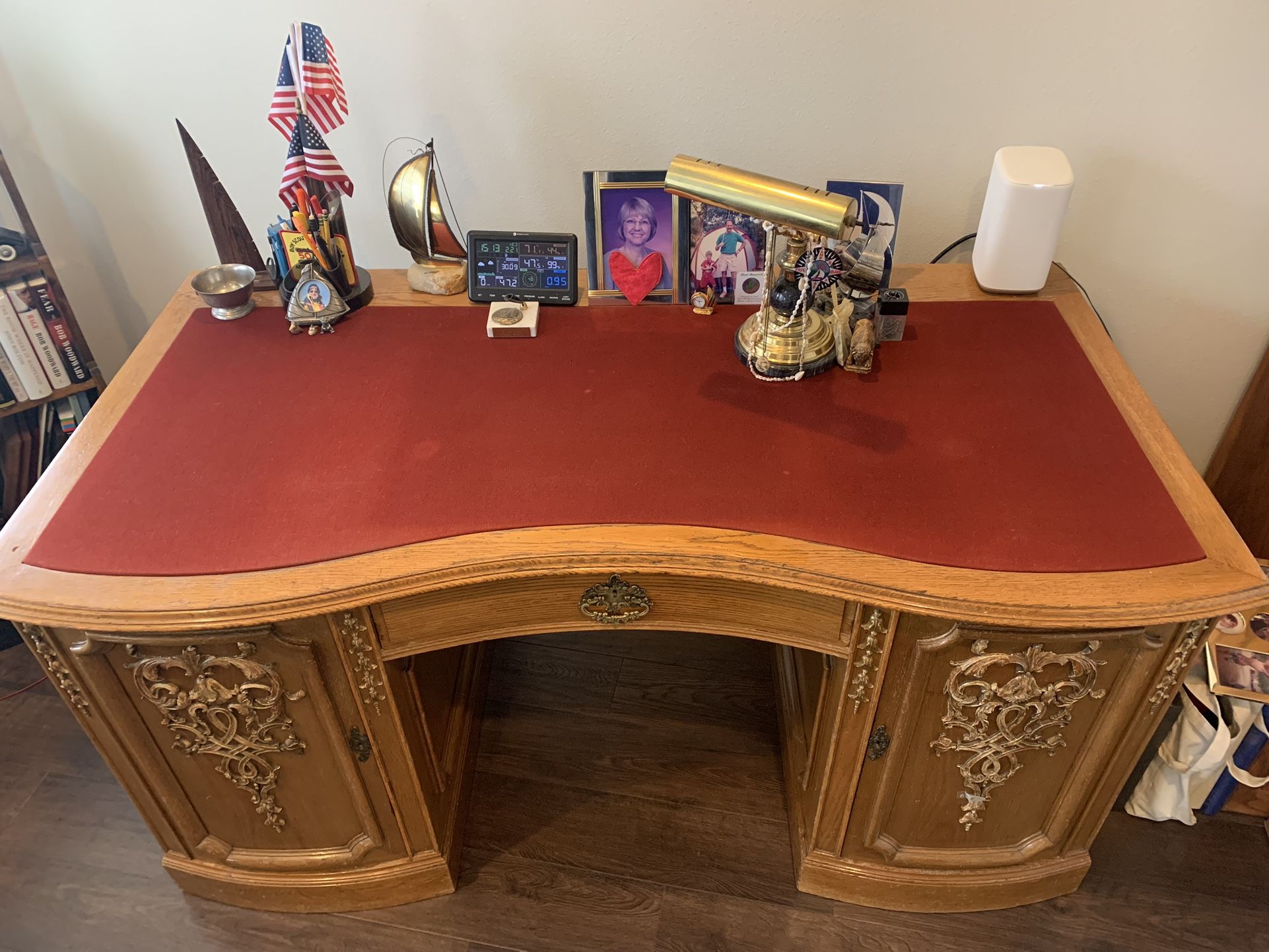 Antique Oak Executive Desk