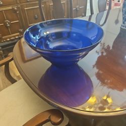 Vintage Cobalt Salad/Fruit Bowl & Vase