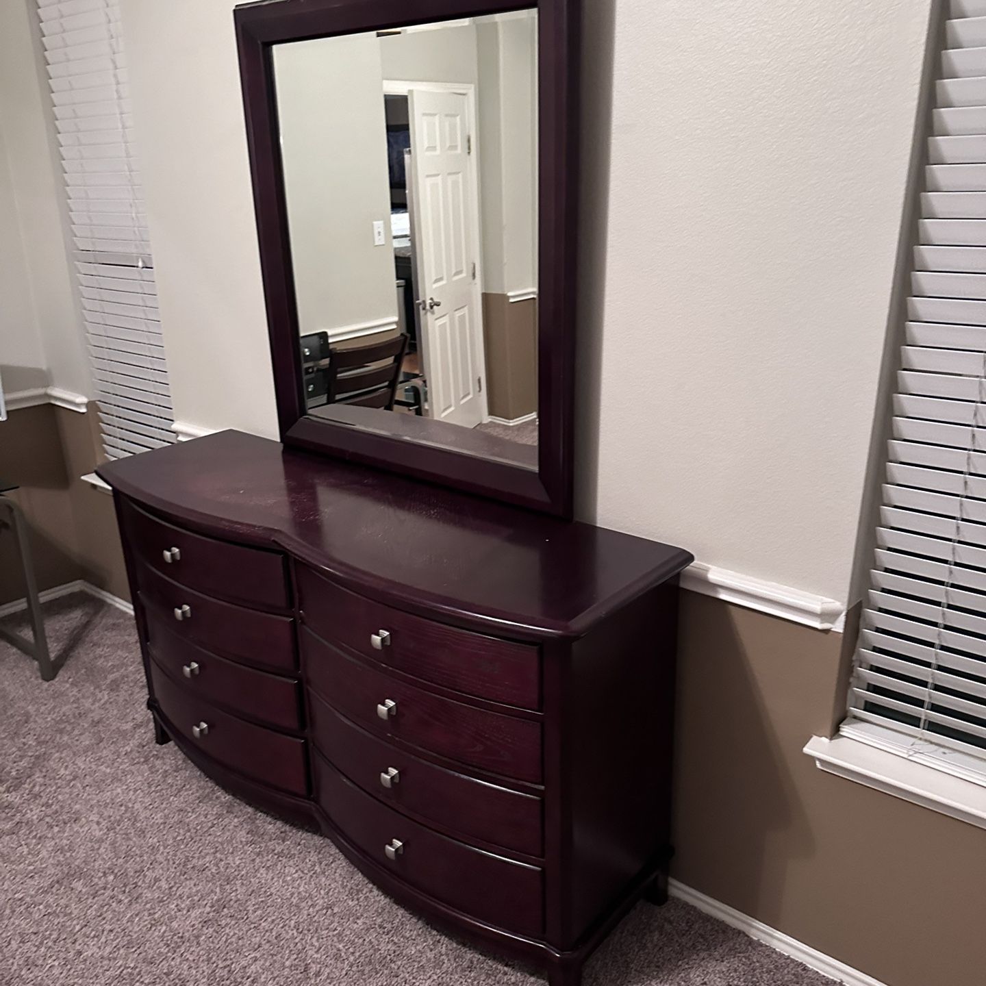 Chest Of drawers Bedside Tables. Mirror furniture four (4) Pieces.