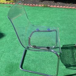 Clear acrylic On stainless steel Chairs