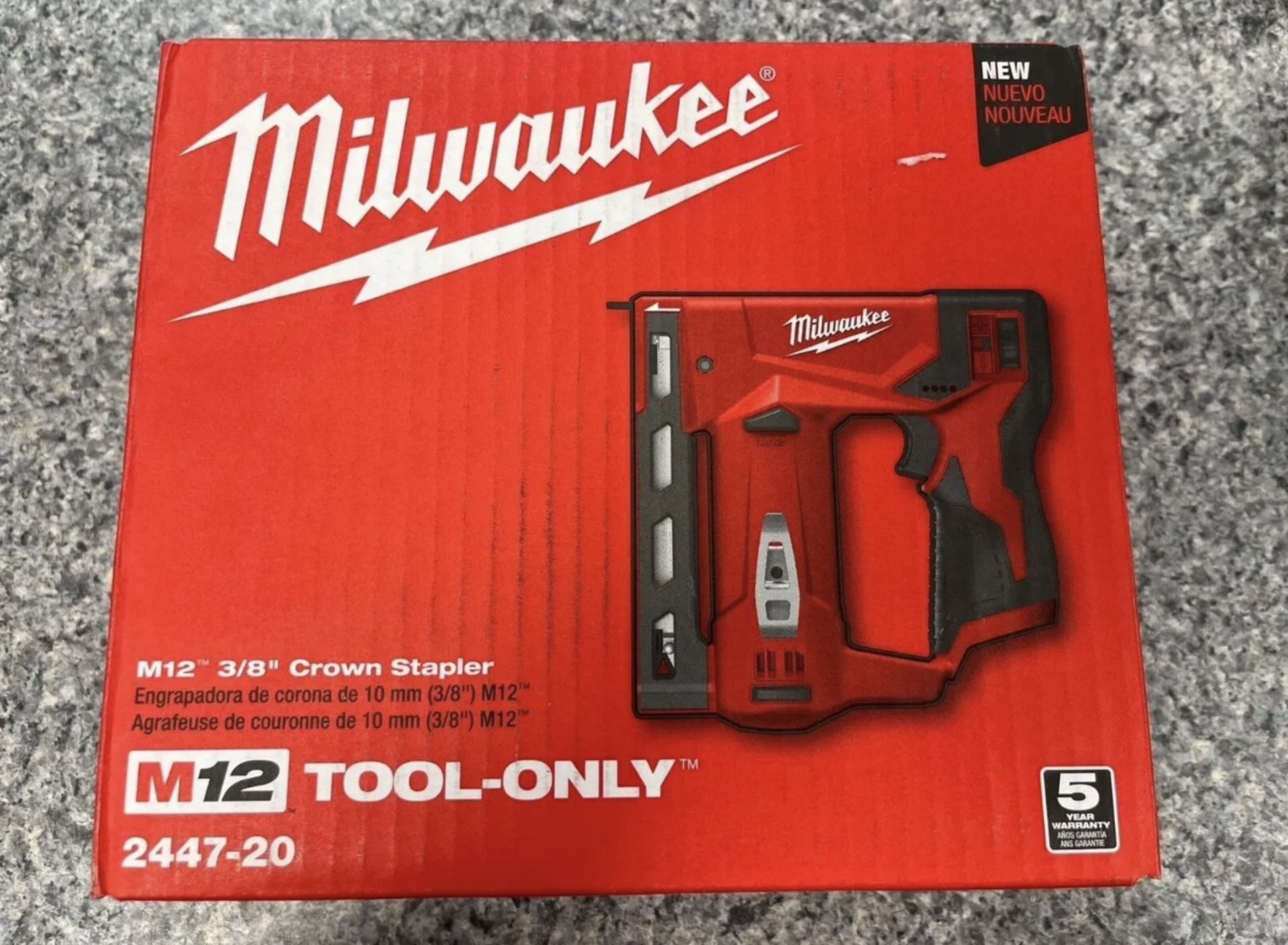 Milwaukee M12 12-Volt Lithium-Ion Cordless 3/8 in. Crown Stapler. Brand NEW. Tool Only.