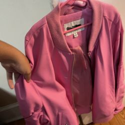 Pink Leather Jacket
