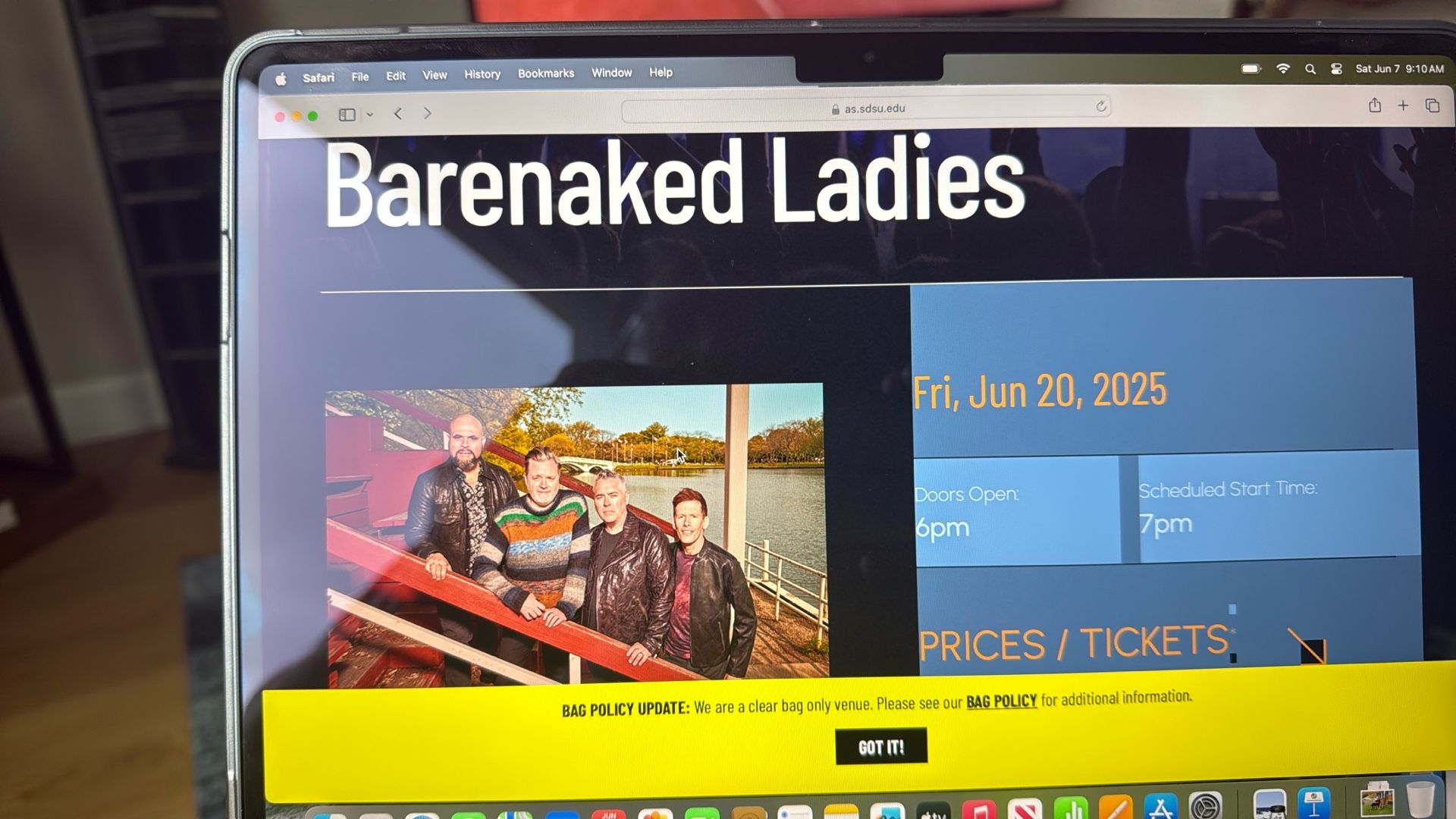 Barenaked Ladies 8th Row