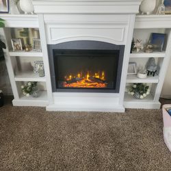 Electric Fireplace With Shelves