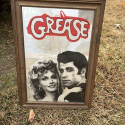Vintage 1970s Grease Movie Large Carnival Mirror