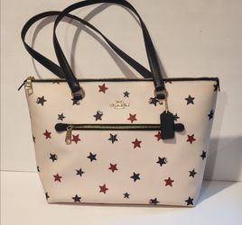 Coach Tote with Americana Start Print Great for 4th of July