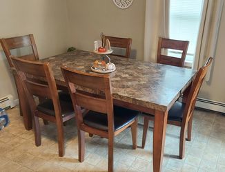 Faux marble dining set