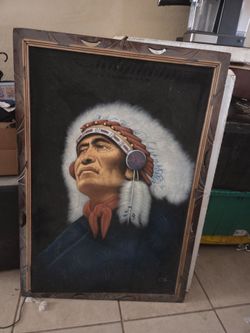 Large velvet painting