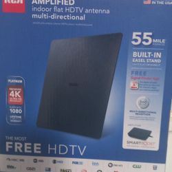 RCA  indoor Flat HDTV antenna Multi- Directional ... 55 Mile Radius