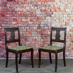 Pair Of Vintage Solid Wood Chairs - Delivery Available 